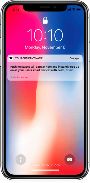 Push Notifications app preview