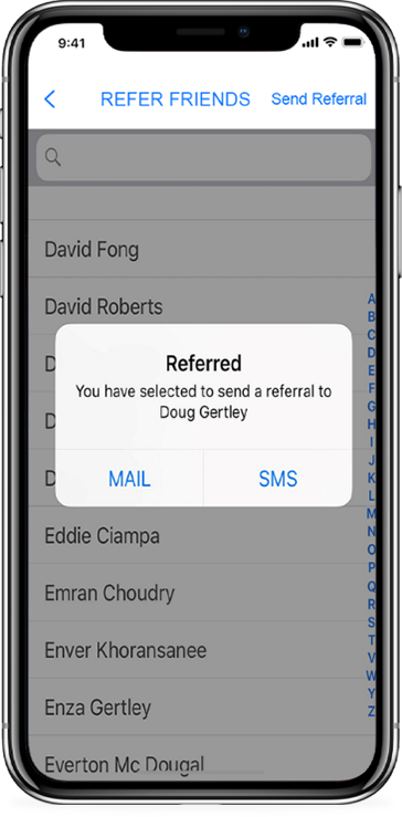 Refer a Friend app preview