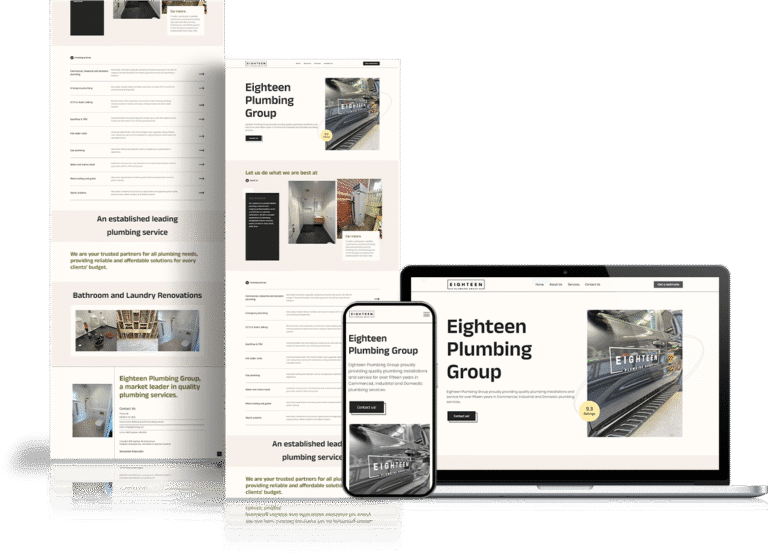 Eighteen Plumbing Group website