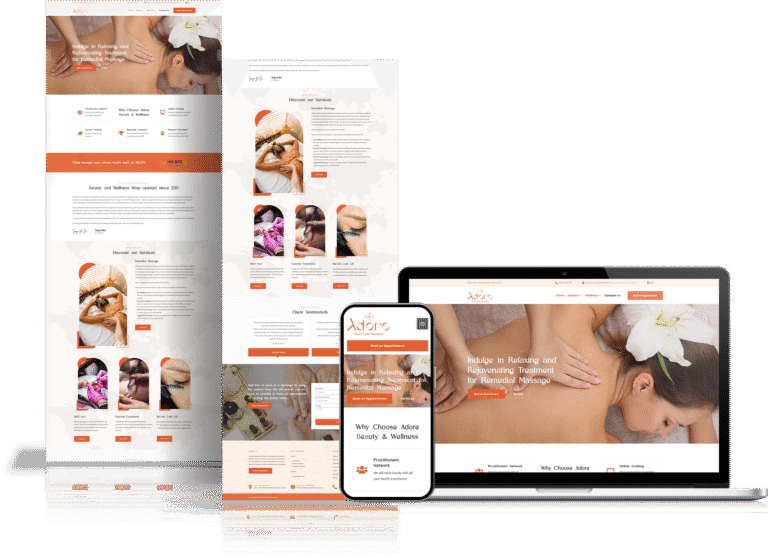 Adore Beauty Wellness & Spa website